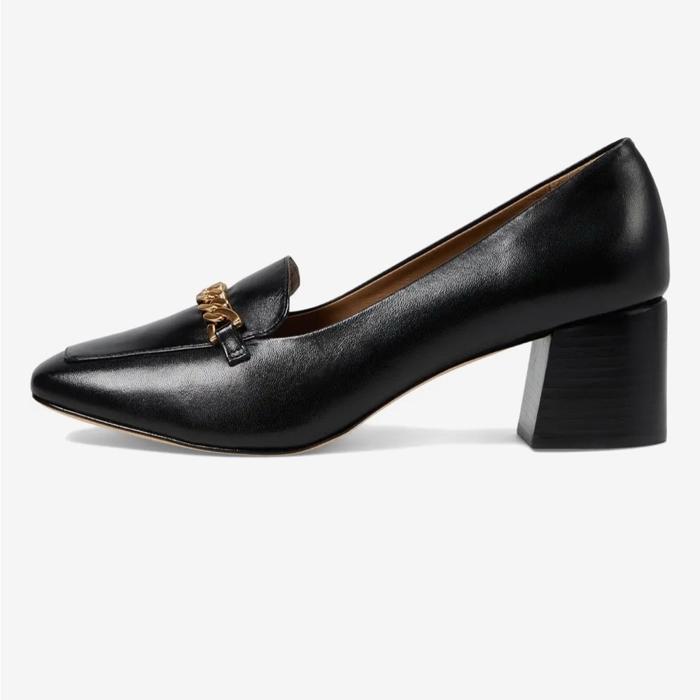 Bernardo Avery Black Leather Block Heel Like New!